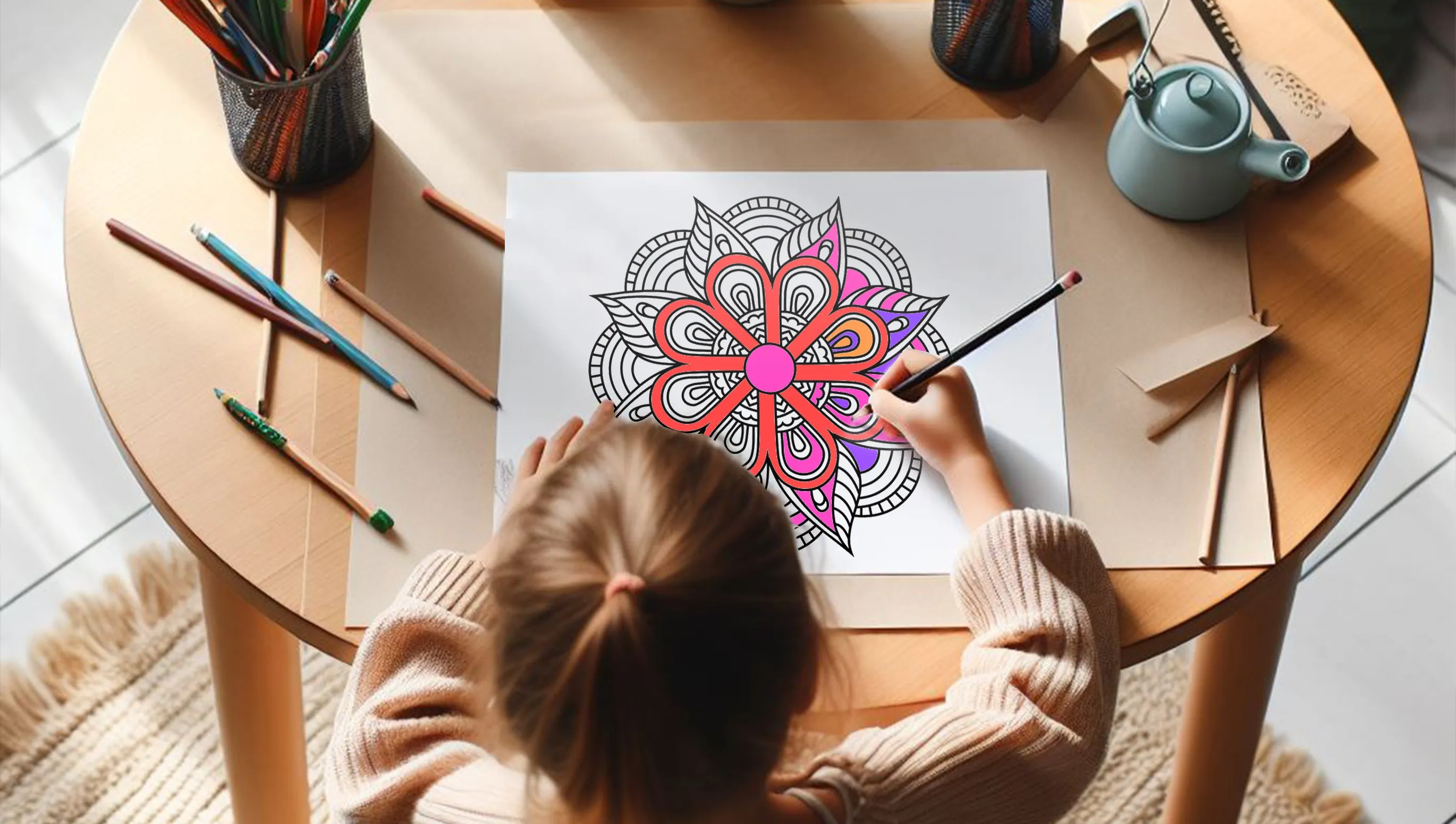 Bilder zum Ausmalen von Mandalas zur Beruhigung und Entspannung