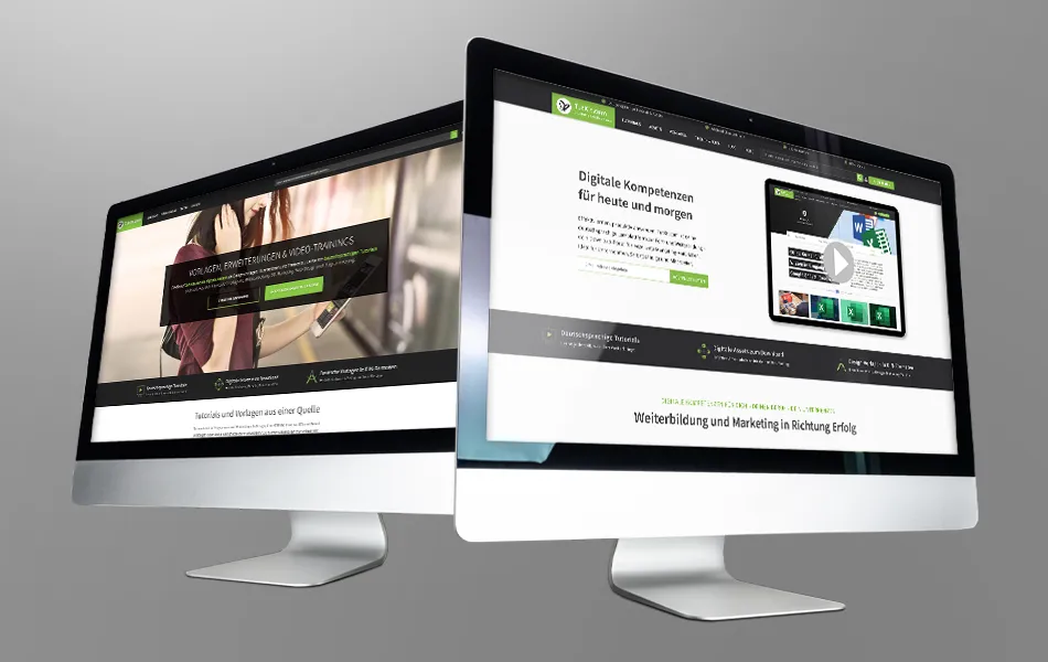 Alte und neue TutKit-Webseite im Vergleich Alte und neue TutKit-Webseite im Vergleich