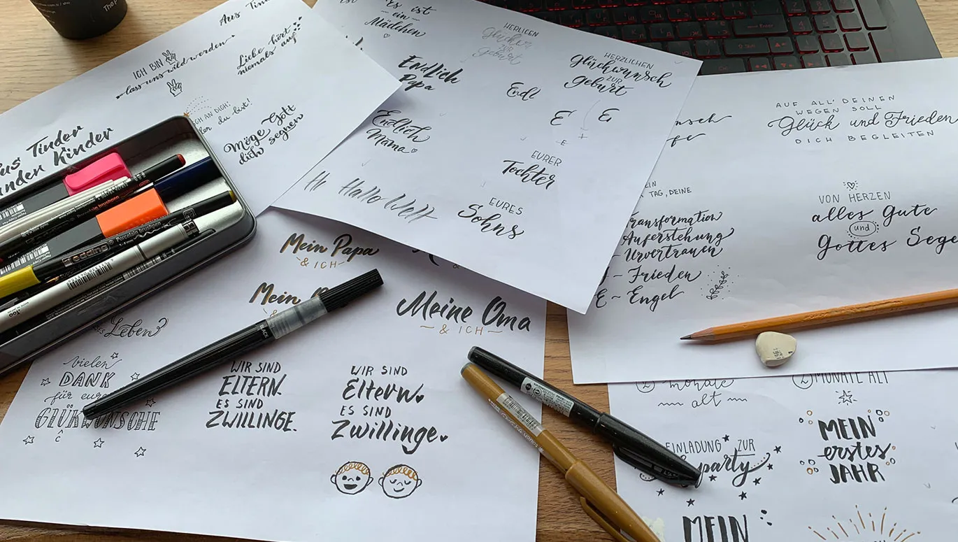 So entstehen unsere Handlettering-Vorlagen (mit Übungsblättern & Gratis-Download)