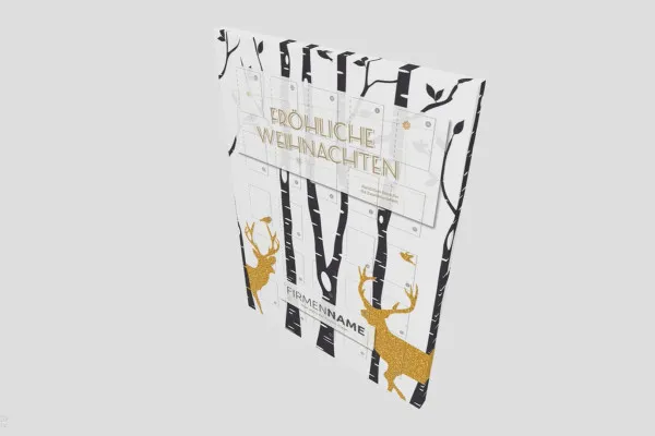 Illustrativen Adventskalender für Firmenkunden und Geschäftspartner gestalten