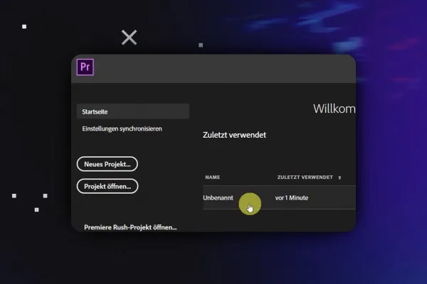 Premiere Pro-Tutorial: 2.2 | Erstöffnung & Voreinstellungen