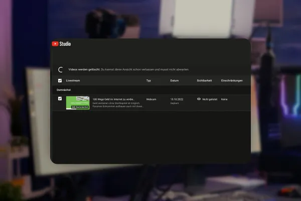 Livestreaming-Tutorial: 7.4 | Tags und Livestream starten