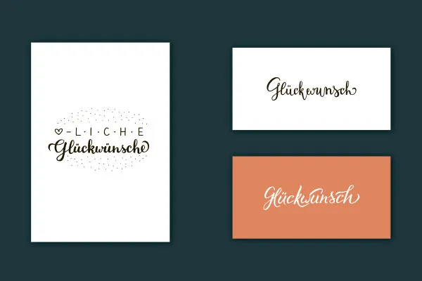 Handlettering Geburtstag: 07 | "Herzliche Glückwünsche", "Glückwunsch"