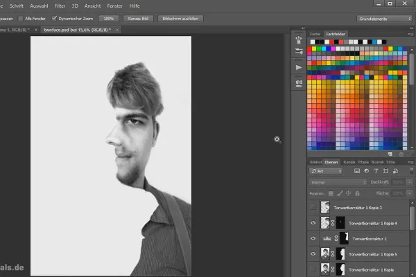 Der Zwei-Gesichter-Effekt in Photoshop