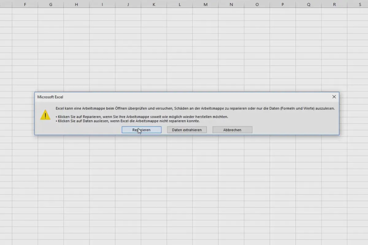 Excel-Training für mehr Effizienz im Büro: Kalender, Organigramm & Co – 2.10 Defekte Arbeitsmappe reparieren