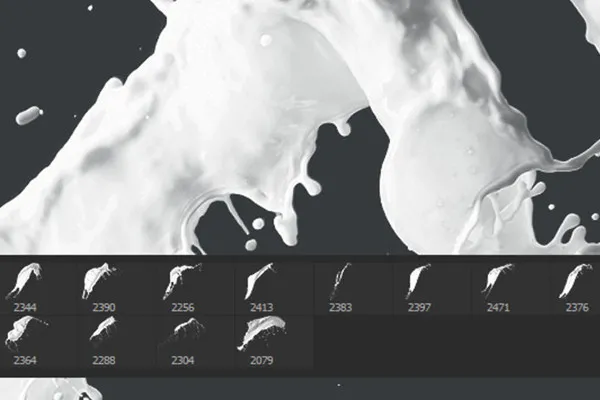Pinsel für Photoshop, GIMP, Affinity Photo & Co: Milch-Bilder 15