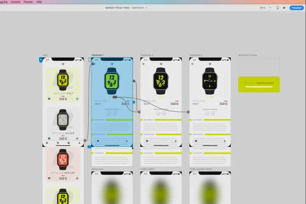 Adobe XD-Tutorial: 22 | High-Fidelity-Prototyp kreieren, Teil 4 – Abschlussanimation