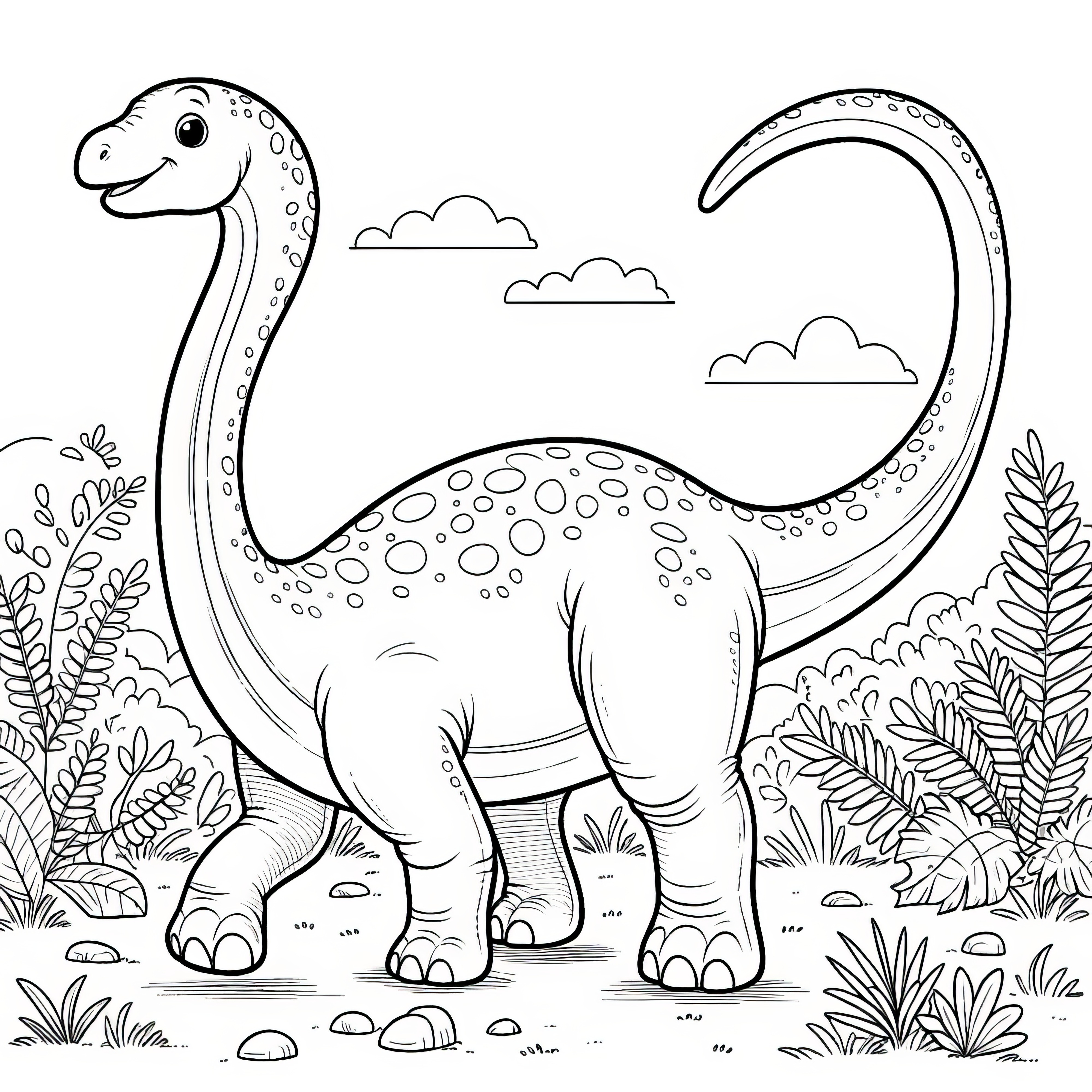 Kostenloses Ausmalbild Brachiosaurus zum Ausdrucken und Download Ausmalbild eines Brachiosaurus, ideal zum Ausmalen für Kinder und Familie.
