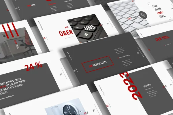 Folien-Vorlagen im Attention-Design für PowerPoint, Keynote und Google Slides