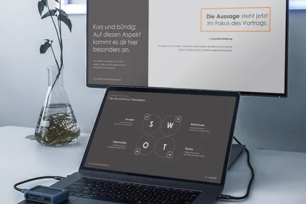 Vorschau auf Templates für PowerPoint, Keynote und Google Slides im Simplex-Look