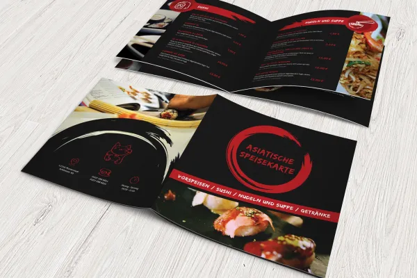 Speisekarten-Vorlagen zur Bearbeitung in InDesign