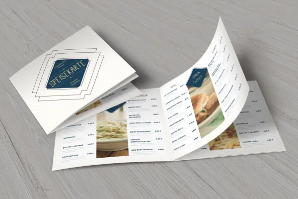 Speisekarten-Vorlagen zur Bearbeitung in InDesign
