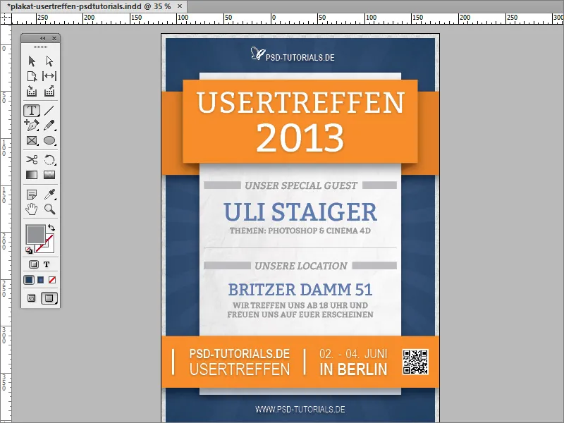 Plakat gestalten in Adobe InDesign - Teil 1: Strahleneffekt