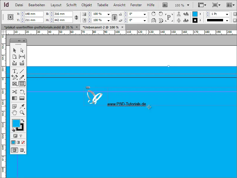 Plakat gestalten in Adobe InDesign - Teil 1: Strahleneffekt
