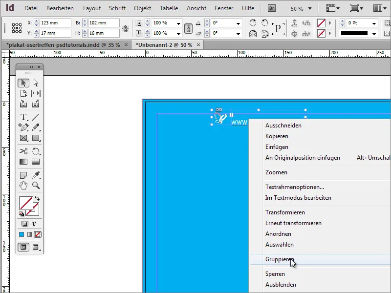 Plakat gestalten in Adobe InDesign - Teil 1: Strahleneffekt