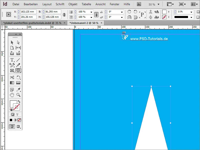 Plakat gestalten in Adobe InDesign - Teil 1: Strahleneffekt