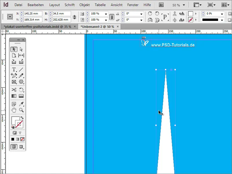 Plakat gestalten in Adobe InDesign - Teil 1: Strahleneffekt