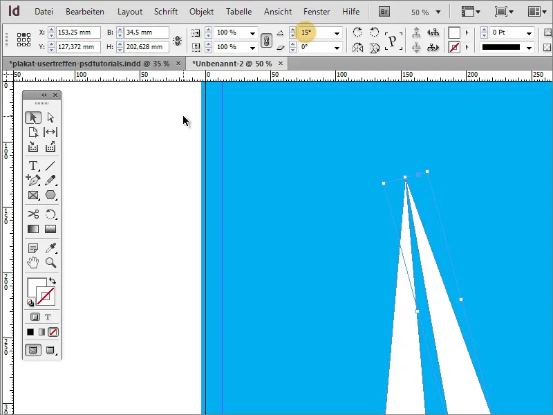 Plakat gestalten in Adobe InDesign - Teil 1: Strahleneffekt