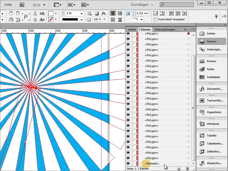 Plakat gestalten in Adobe InDesign - Teil 1: Strahleneffekt
