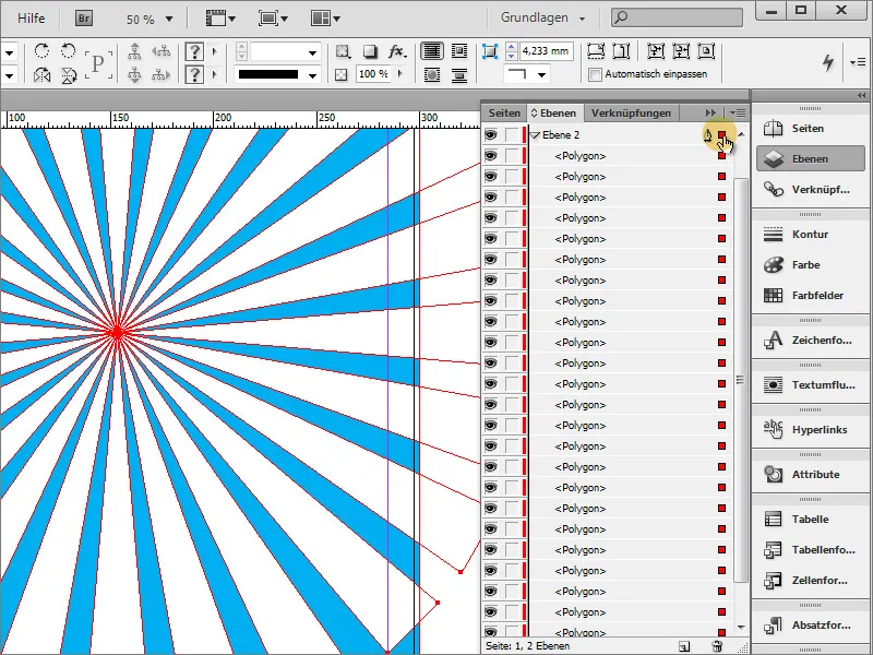 Plakat gestalten in Adobe InDesign - Teil 1: Strahleneffekt