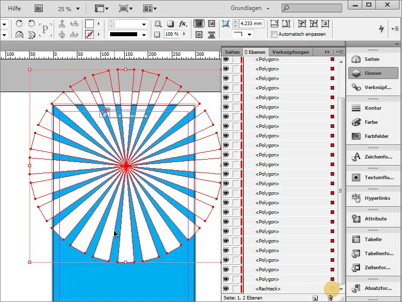 Plakat gestalten in Adobe InDesign - Teil 1: Strahleneffekt