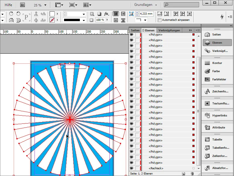 Plakat gestalten in Adobe InDesign - Teil 1: Strahleneffekt