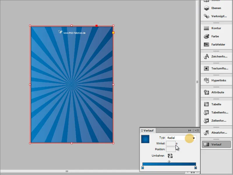 Plakat gestalten in Adobe InDesign - Teil 1: Strahleneffekt