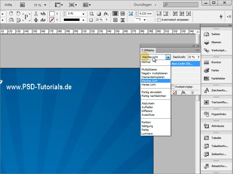 Plakat gestalten in Adobe InDesign - Teil 1: Strahleneffekt