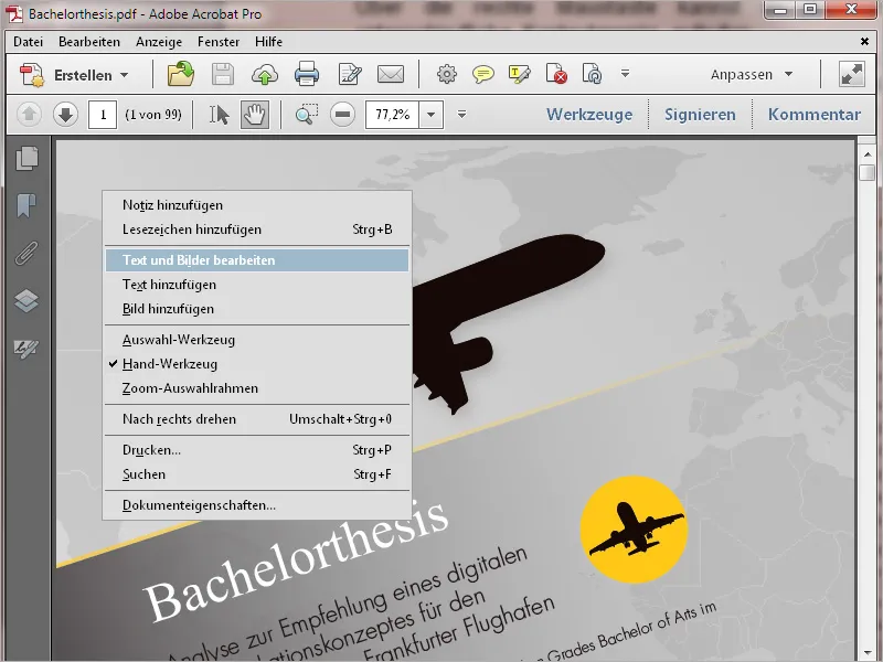 Übersicht über den Arbeitsbereich von Acrobat Übersicht über den Arbeitsbereich von Acrobat