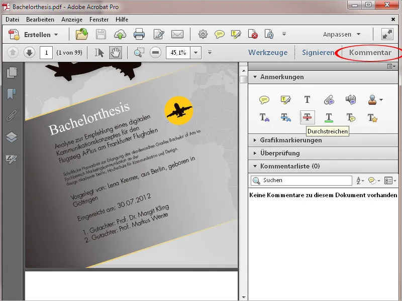Übersicht über den Arbeitsbereich von Acrobat Übersicht über den Arbeitsbereich von Acrobat