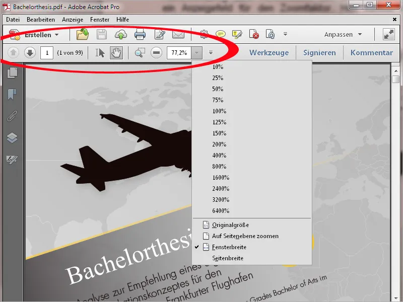 Übersicht über den Arbeitsbereich von Acrobat Übersicht über den Arbeitsbereich von Acrobat