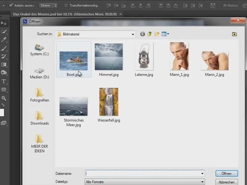 Photoshop-Composing - Das Orakel des Meeres - Teil 02: Boot freistellen und platzieren