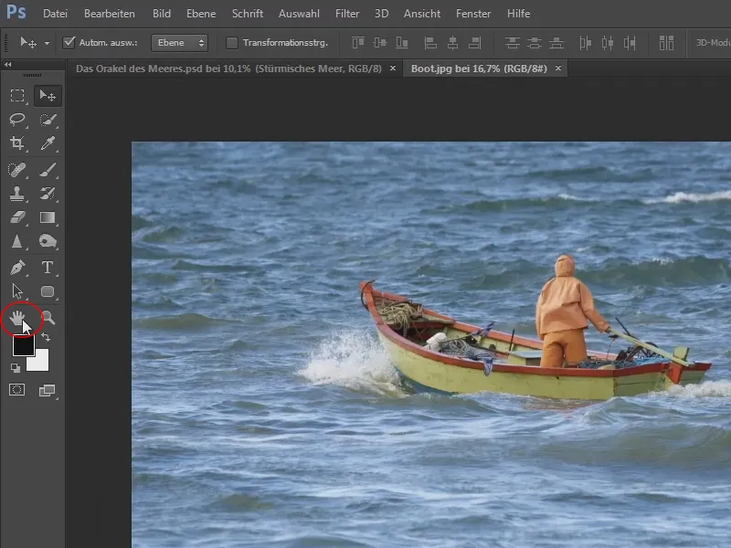 Photoshop-Composing - Das Orakel des Meeres - Teil 02: Boot freistellen und platzieren