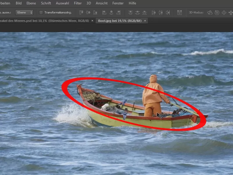 Photoshop-Composing - Das Orakel des Meeres - Teil 02: Boot freistellen und platzieren
