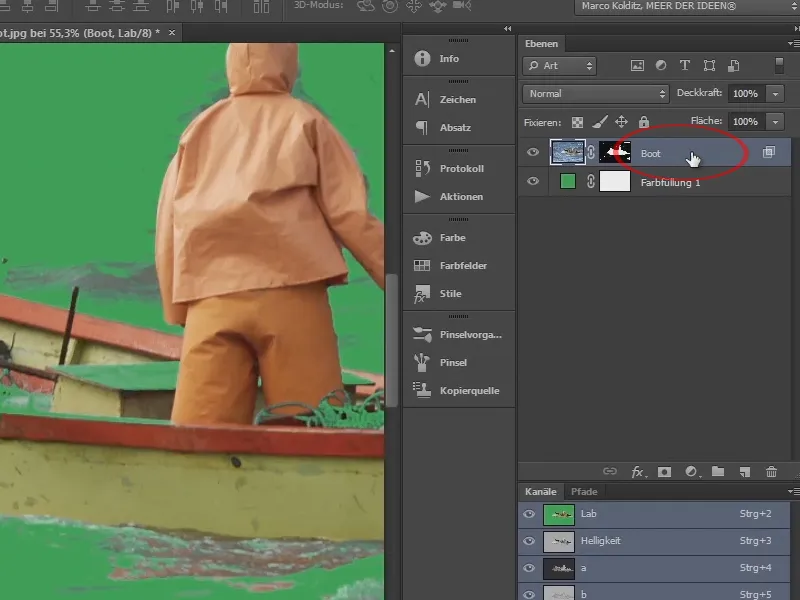 Photoshop-Composing - Das Orakel des Meeres - Teil 02: Boot freistellen und platzieren