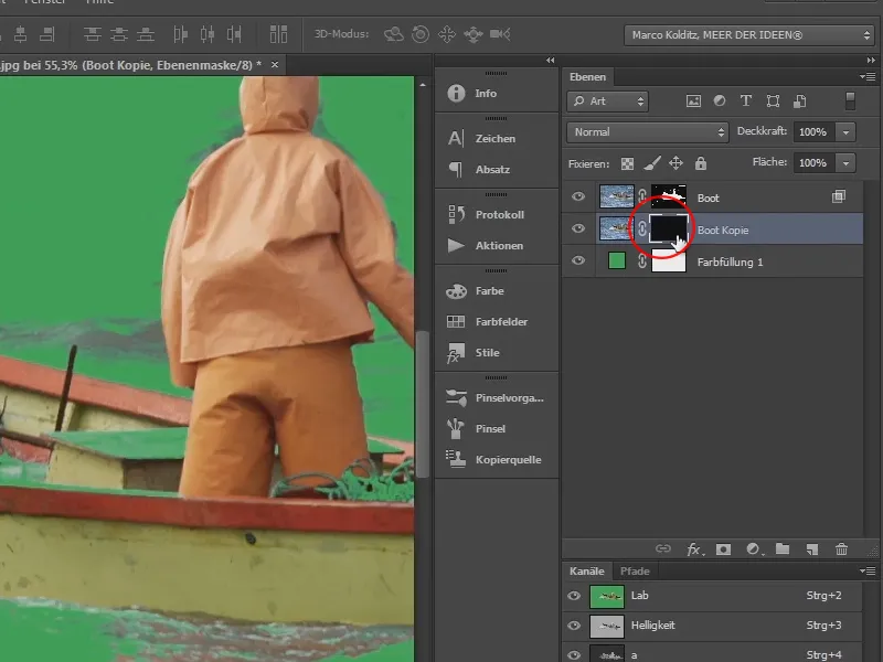 Photoshop-Composing - Das Orakel des Meeres - Teil 02: Boot freistellen und platzieren