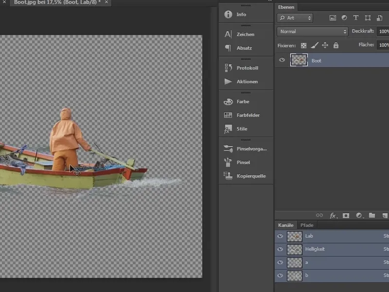 Photoshop-Composing - Das Orakel des Meeres - Teil 02: Boot freistellen und platzieren