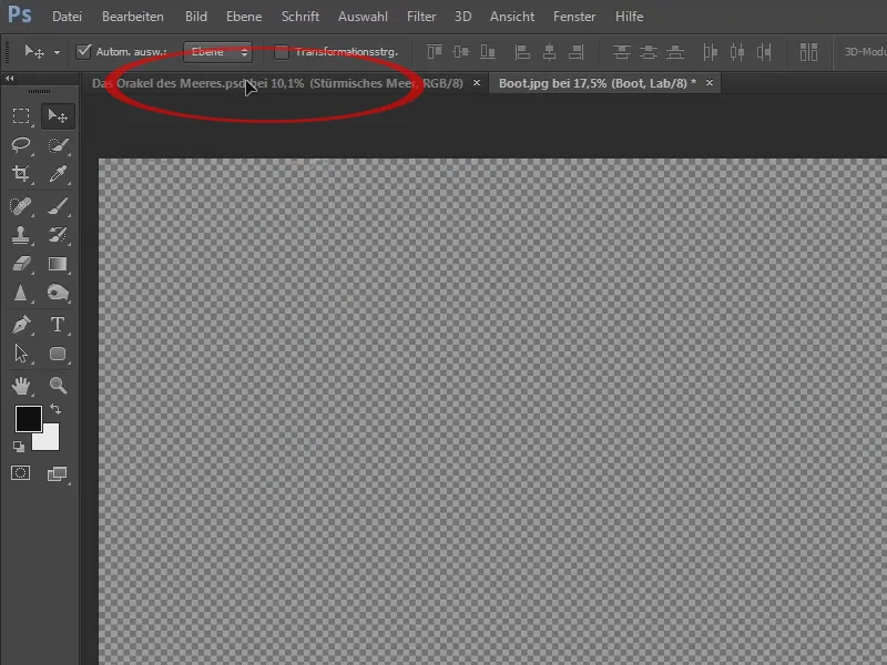 Photoshop-Composing - Das Orakel des Meeres - Teil 02: Boot freistellen und platzieren