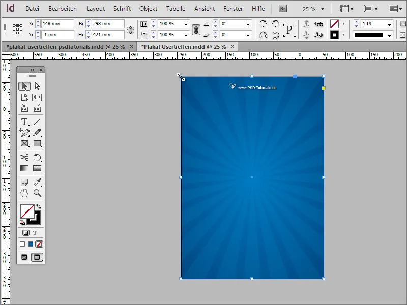 Plakat gestalten in Adobe InDesign - Teil 2: Ribboneffekt Plakat gestalten in Adobe InDesign - Teil 2: Ribboneffekt
