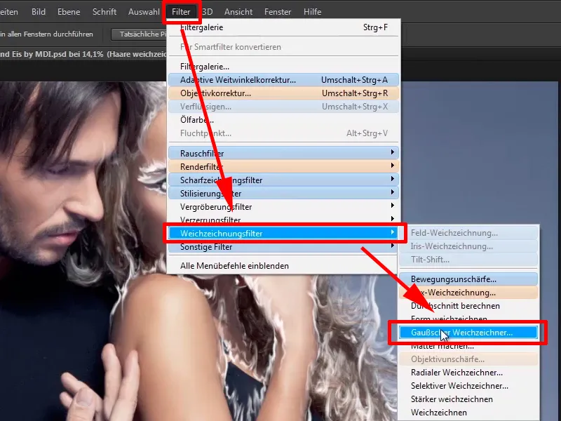 Photoshop-Composing - Feuer und Eis - Teil 03: Feuer ins Bild wischen