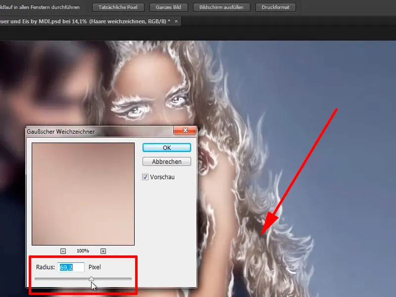 Photoshop-Composing - Feuer und Eis - Teil 03: Feuer ins Bild wischen
