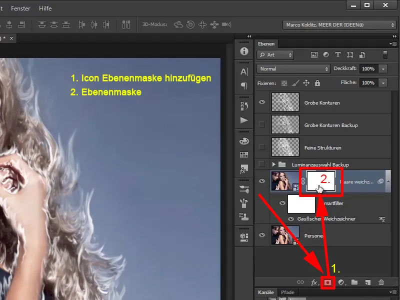 Photoshop-Composing - Feuer und Eis - Teil 03: Feuer ins Bild wischen