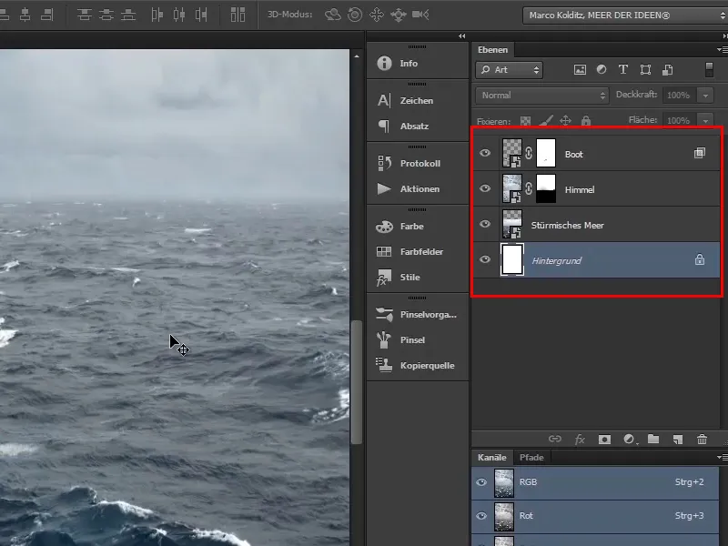 Photoshop-Composing - Das Orakel des Meeres - Teil 03: Lampe freistellen