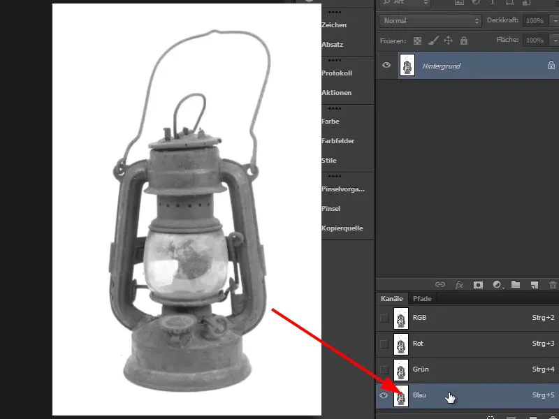 Photoshop-Composing - Das Orakel des Meeres - Teil 03: Lampe freistellen