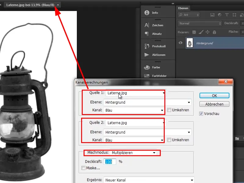 Photoshop-Composing - Das Orakel des Meeres - Teil 03: Lampe freistellen