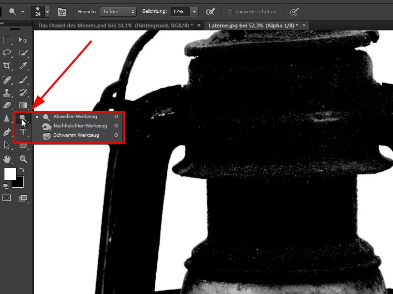 Photoshop-Composing - Das Orakel des Meeres - Teil 03: Lampe freistellen