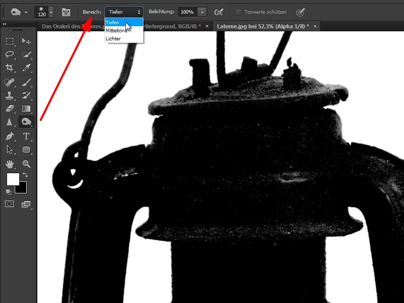 Photoshop-Composing - Das Orakel des Meeres - Teil 03: Lampe freistellen