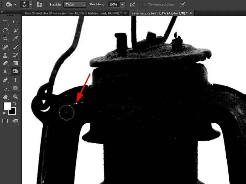 Photoshop-Composing - Das Orakel des Meeres - Teil 03: Lampe freistellen