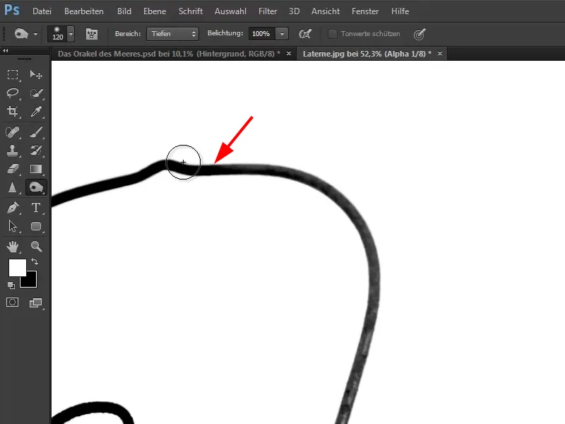 Photoshop-Composing - Das Orakel des Meeres - Teil 03: Lampe freistellen