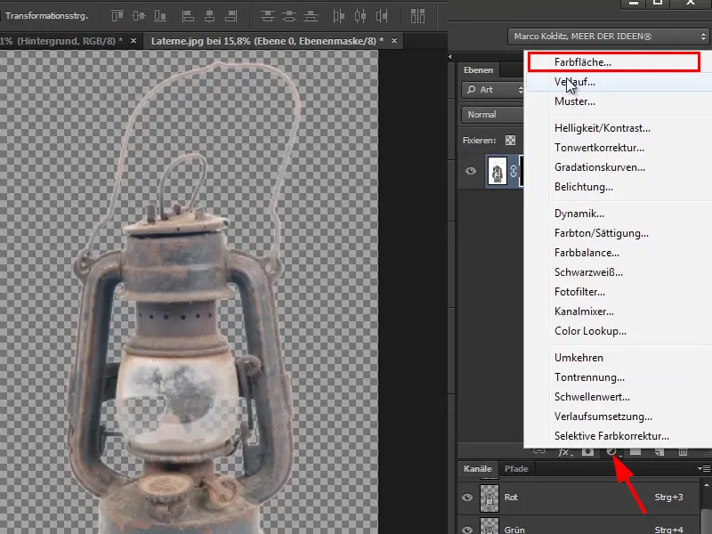 Photoshop-Composing - Das Orakel des Meeres - Teil 03: Lampe freistellen